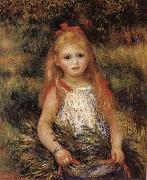 Pierre Renoir Girl with Flowers oil painting on canvas